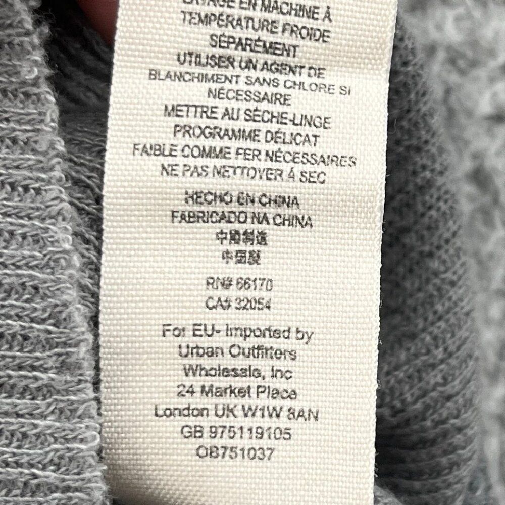 Free People Gray Long Sleeve Top with Multicolor Trim - Picture 14 of 15